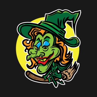 Witch on Broomstick T-Shirt