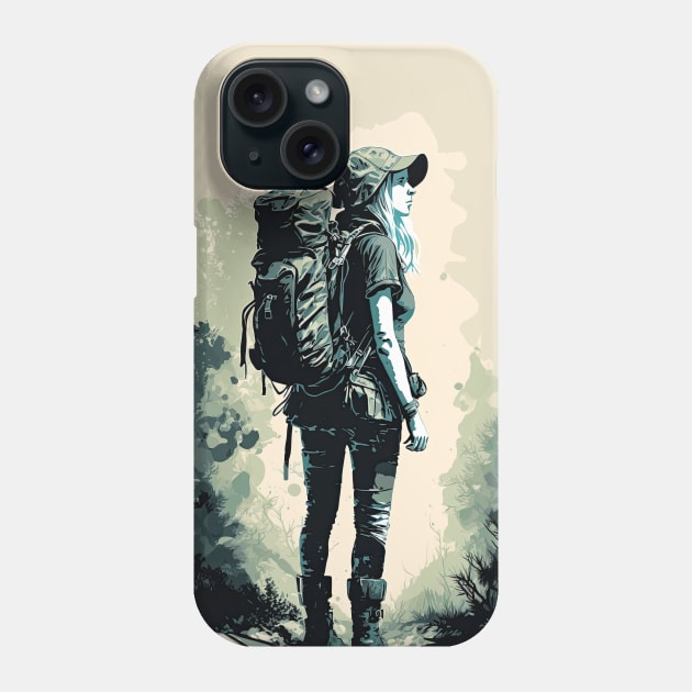 Time for adventure - I'd rather be hiking in the wilderness - Girl - Woman Phone Case by LuneFolk