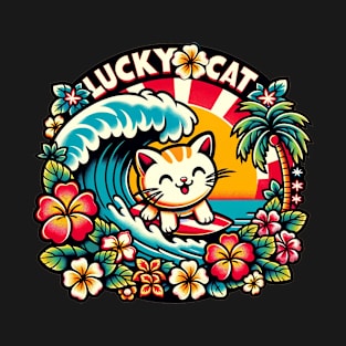 Happy Aloha Lucky Cat T-Shirt