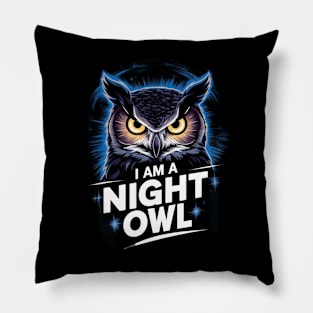 Night Owl Wisdom: Embrace the Darkness T-shirt Pillow