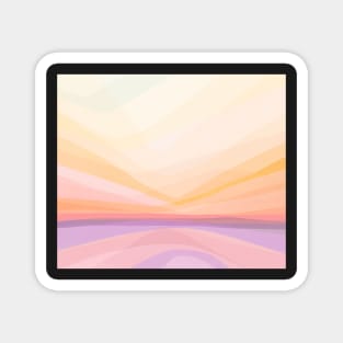 Orange Waldorf landscape poster Magnet