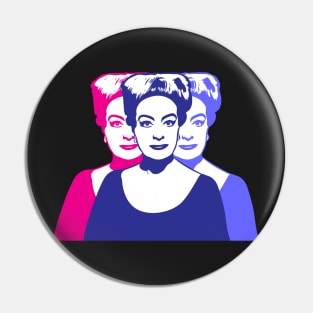 Triple Joan Crawford | Pop Art Pin