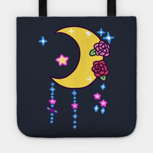 Flowery Crescent Moon Tote