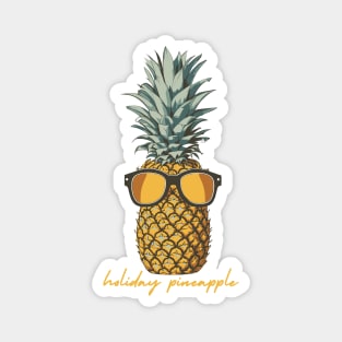 holiday pineapple Magnet