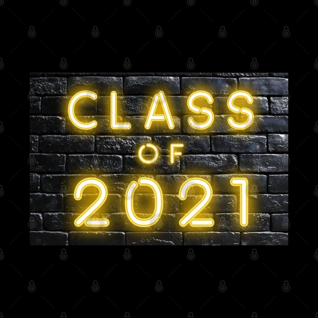 Class of 2021 Neon Sign Yellow by Magic Moon