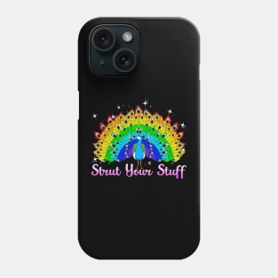 Strut Your Stuff Peacock Rainbow LGBT Pride Phone Case