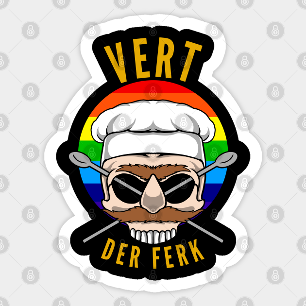 vert der frek skull - Vert Der Ferk - Sticker