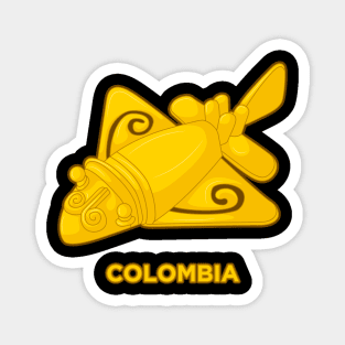 Colombian indigenous ancient golden representation Magnet