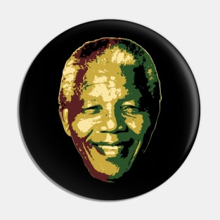 Nelson Mandela Smile Pop Art Pin