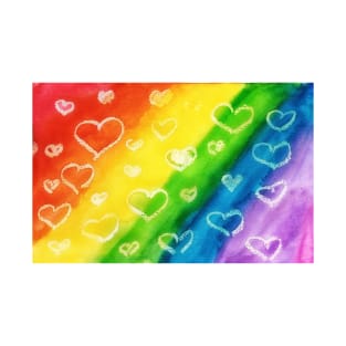 Rainbow heart love T-Shirt