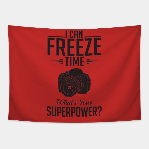 I can freeze time. Whats your superpower? (black) Tapestry by nektarinchen