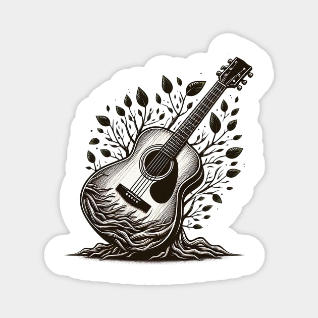 Nature guitar Magnet by ramith-concept