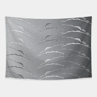 African Zebra Stripes on Grey Tapestry