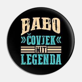 Babo Bosnia Father Bosnian Dad Balkan Bosna Pin