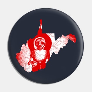 WV Monster #5 Red White Pin