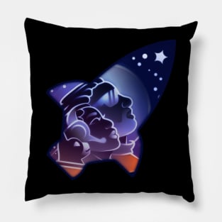 Black Astronauts Podcast Rocket Logo Pillow