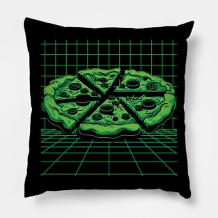 Retro Pizza. Matrix Style Pillow