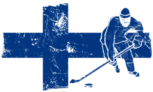 Finland Suomi Ice Hockey Player Flag Gift Idea Magnet