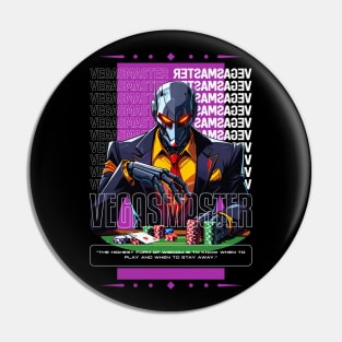 Vegas Master Robot Gambler Pin