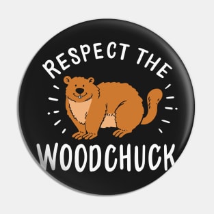 GROUNDHOG: Respect The Woodchuck Gift Pin