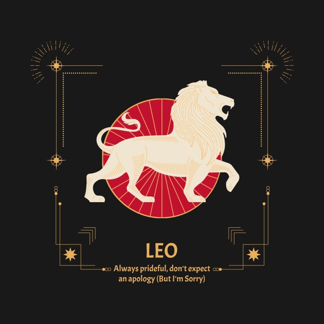 Leo Zodiac Sign by Tip Top Tee's