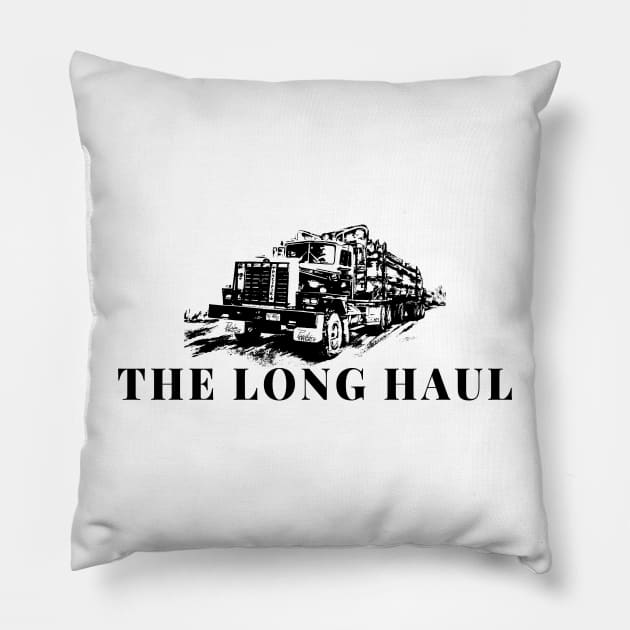 Logging Truck The Long Haul Pillow by AuburnQuailart