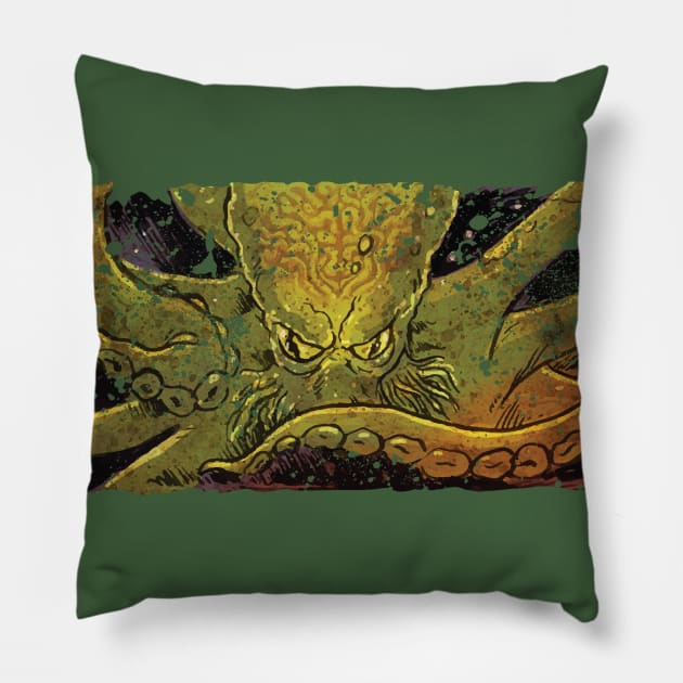 Kraken Rising Pillow by zerostreet