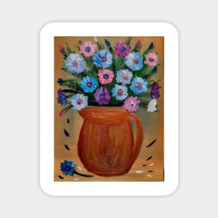 abstract flowers Loved how this painting turned put simple but still beautiful. Magnet