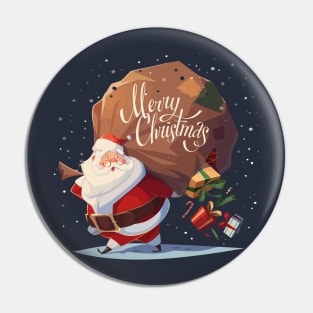 Cute and Chubby Santa Pin