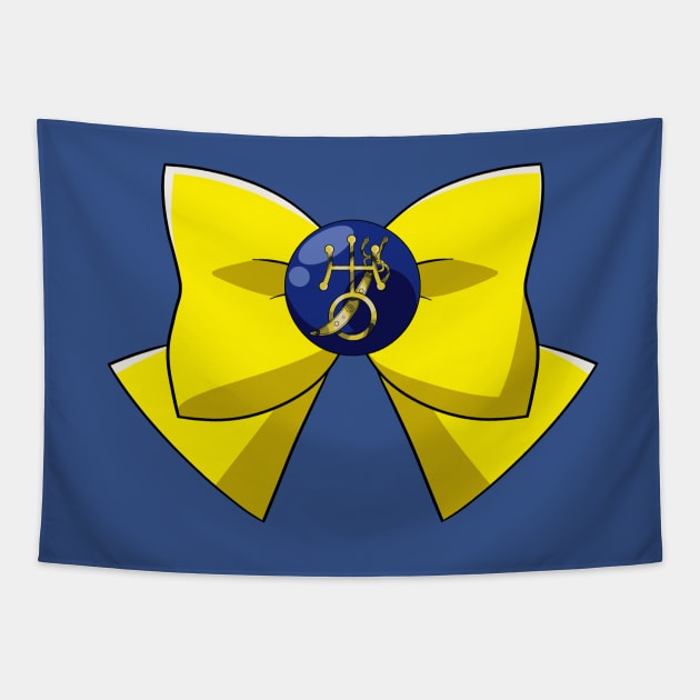 Sailor Uranus' Bow Tapestry by FireFlea