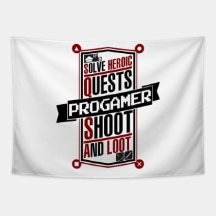 Progamer Logo Hero Shoot and Loot Tapestry