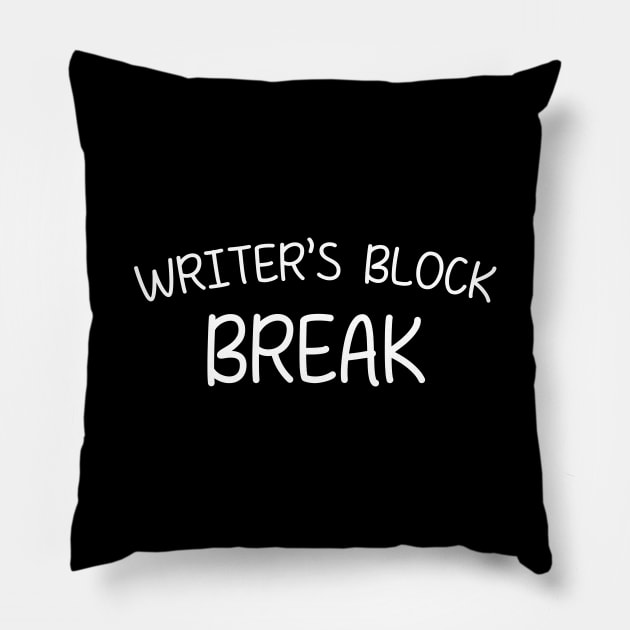 Writer's Block Break Pillow by giovanniiiii