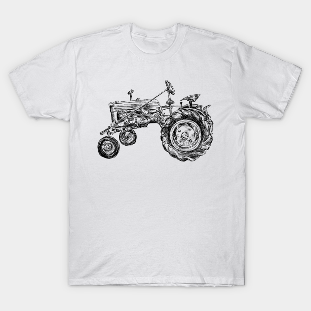 Discover Antique Tractor Print - Tractor - T-Shirt