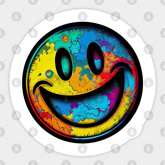 Drippy Smiley Gesichter Auto Sitzbezüge Trippy Happy Face, Stoner