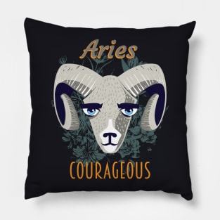 Aries sign of the zodiac Pillow