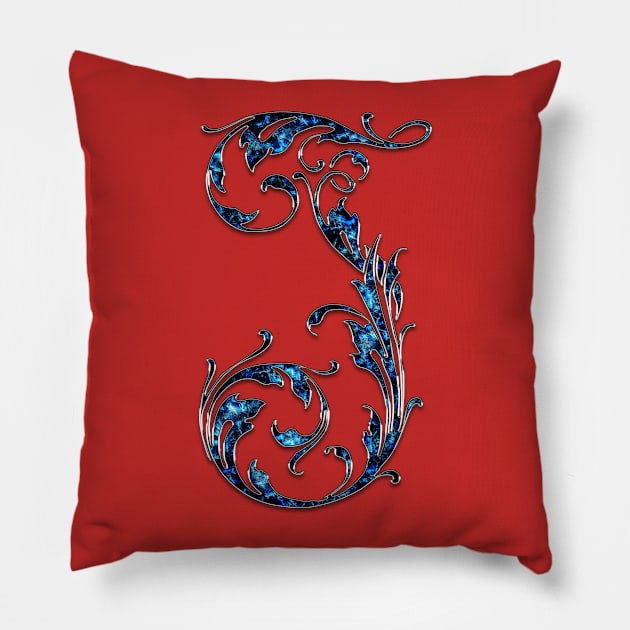 Fanny  letter J Pillow by hsmaile