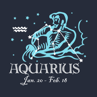 Aquarius the Water Bearer Constellation T-Shirt