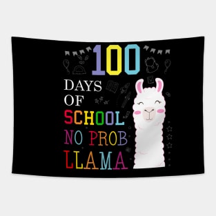 Happy 100th Days of School No Prob Llama Tapestry