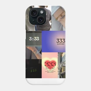 333 angel number aesthetic collage Phone Case