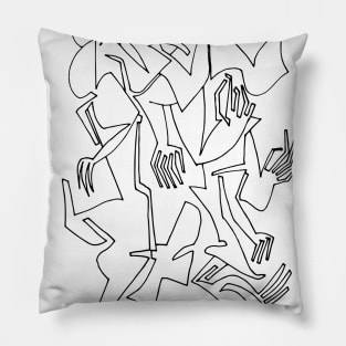 Abstract Bodies Drawing Improvisation #5 Pillow