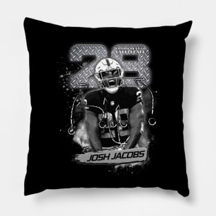 Josh Jacobs BnW Pillow