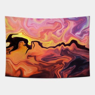 Liquid Marble, Sunrise Colours Tapestry