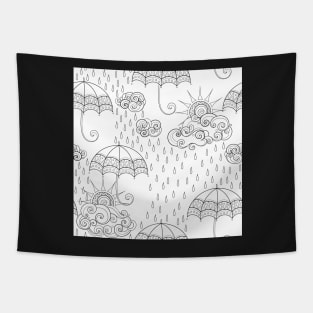 Noncolored Fairytale Weather Forecast Print Tapestry