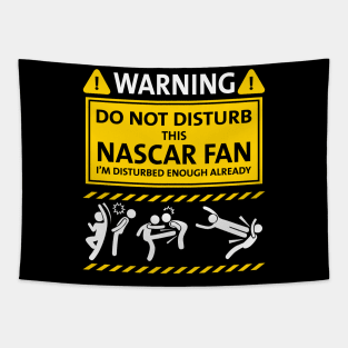 Warning Do Not Disturb This NC Fan Tapestry