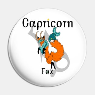 Capricorn Fox Pin