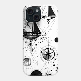 Sailboats geometric pattern Phone Case