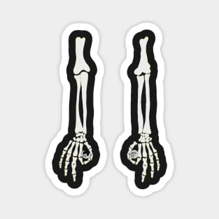 Hand Bones Suspenders With Moon Magnet