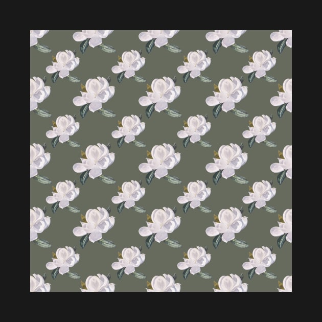 Decorator 2021 Magnolia Array on Grey Green 5748 by ArtticArlo