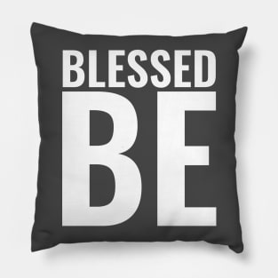 Blessed Be BLOCK White Pillow