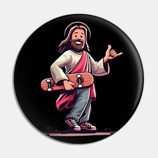 Funny Jesus Christ Skater Pin